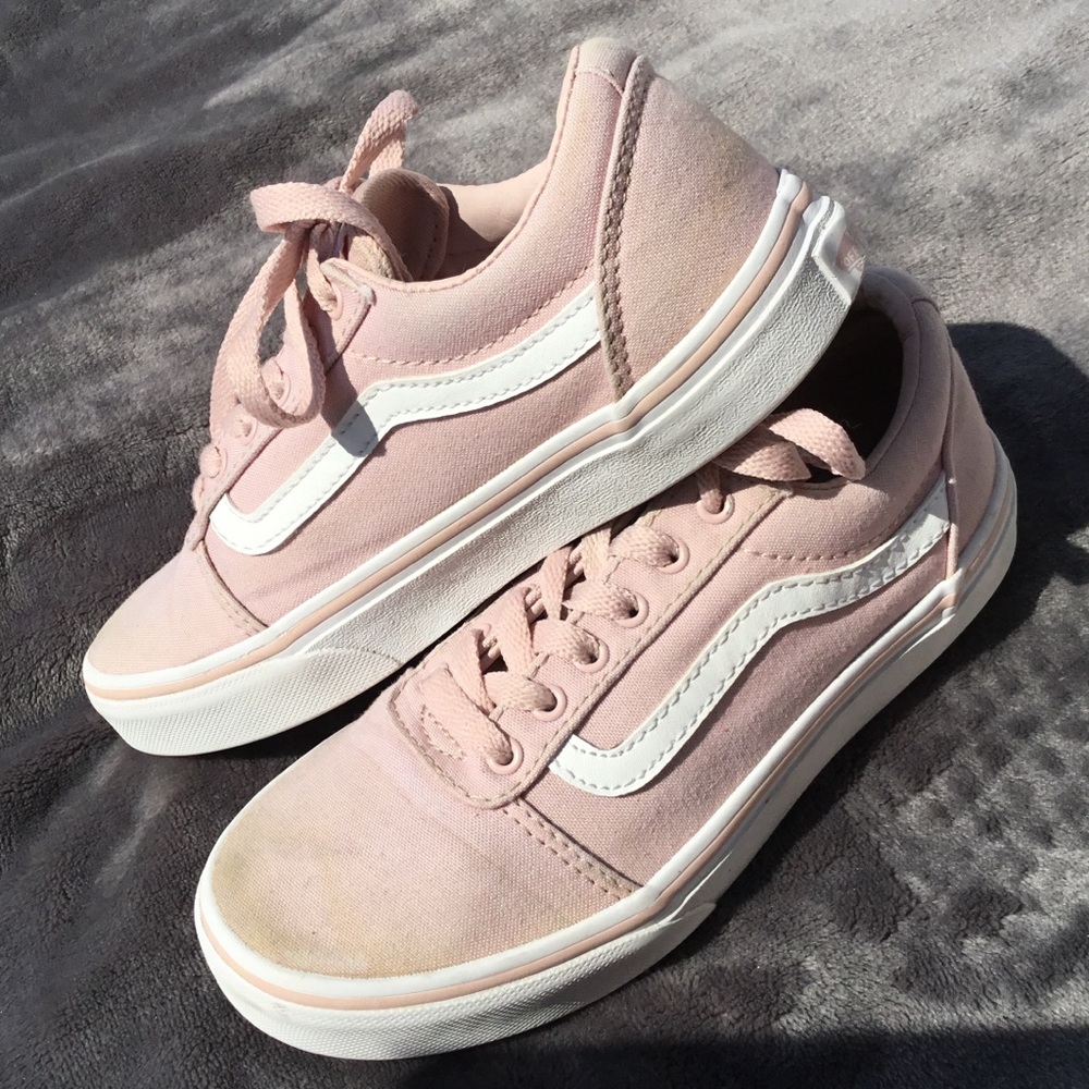 Pink old school Vans low tops